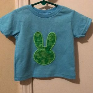 Toddler boys blue short sleeve shirt